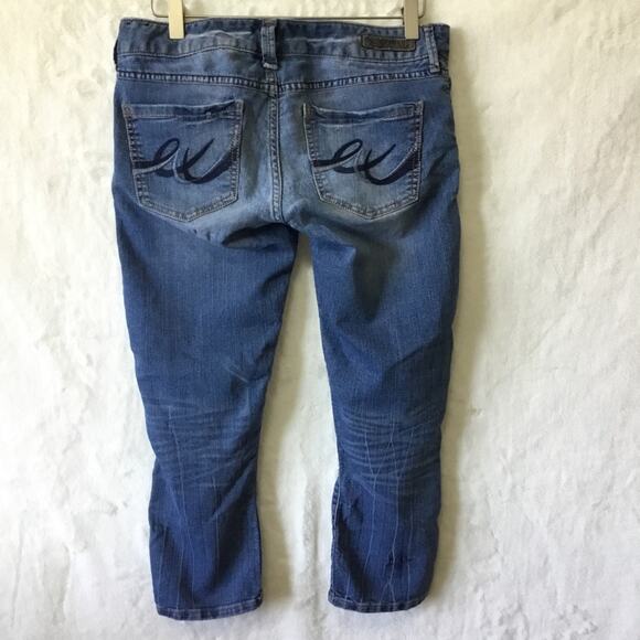 Express Blue Denim Women Cropped Jeans - Picture 11 of 12